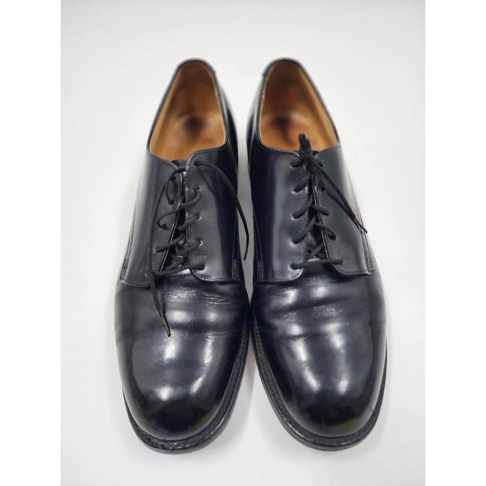 Vintage 1982 Craddock-Terry US MilitaryDress ShoesMens 9.5 R Black Leather Derby